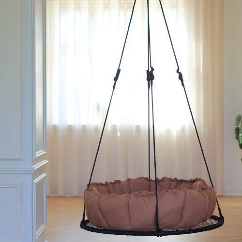 babynest i brun til den originale sansegynge